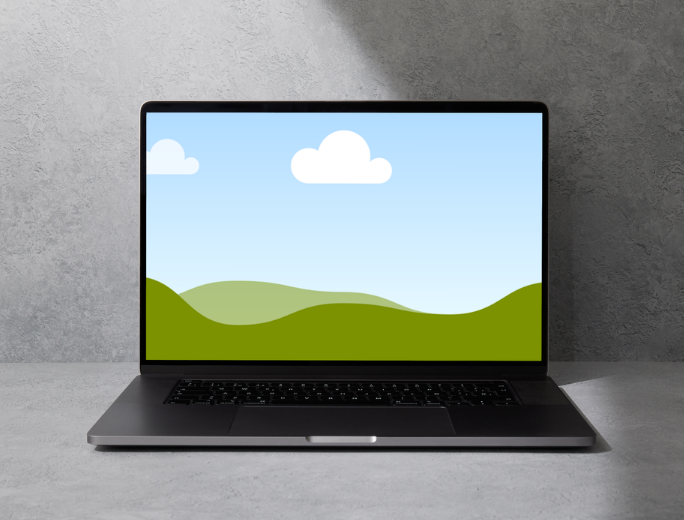 Laptop-Mockup mit der dranhalten.de-Landingpage – RiverOne Hamburg